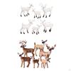 6 Pieces Lifelike Forest Animal Deer Figures Fairy Garden Miniature for Cake Toppers