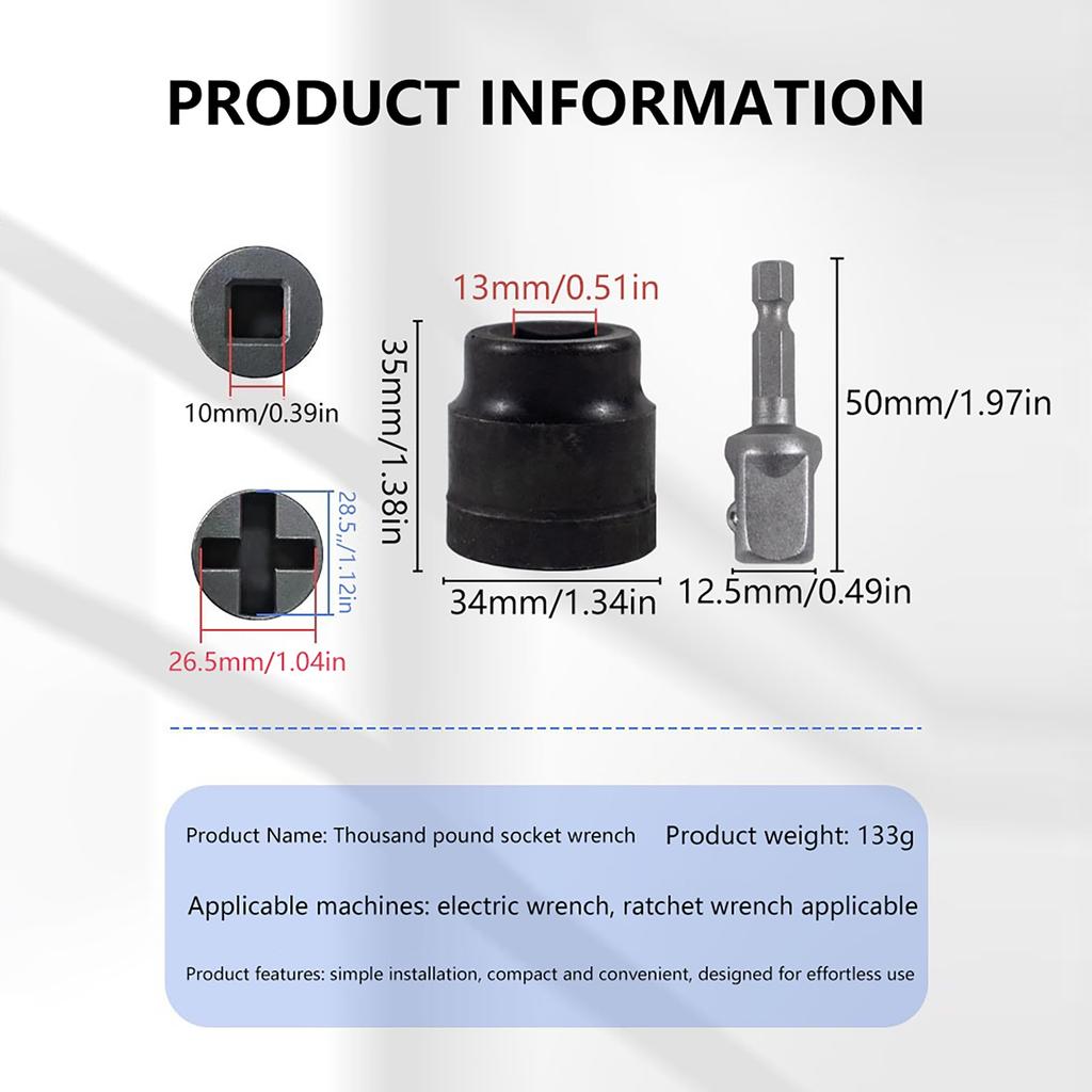 Labor-saving Socket Car Socket High Hardness Electric Tire Removal Socket
