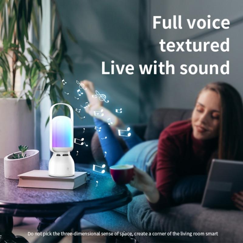 Portable Bluetooth-compatible Speaker Wireless Outdoor Camping Light Connection Soundbar Colorful Atmosphere Light