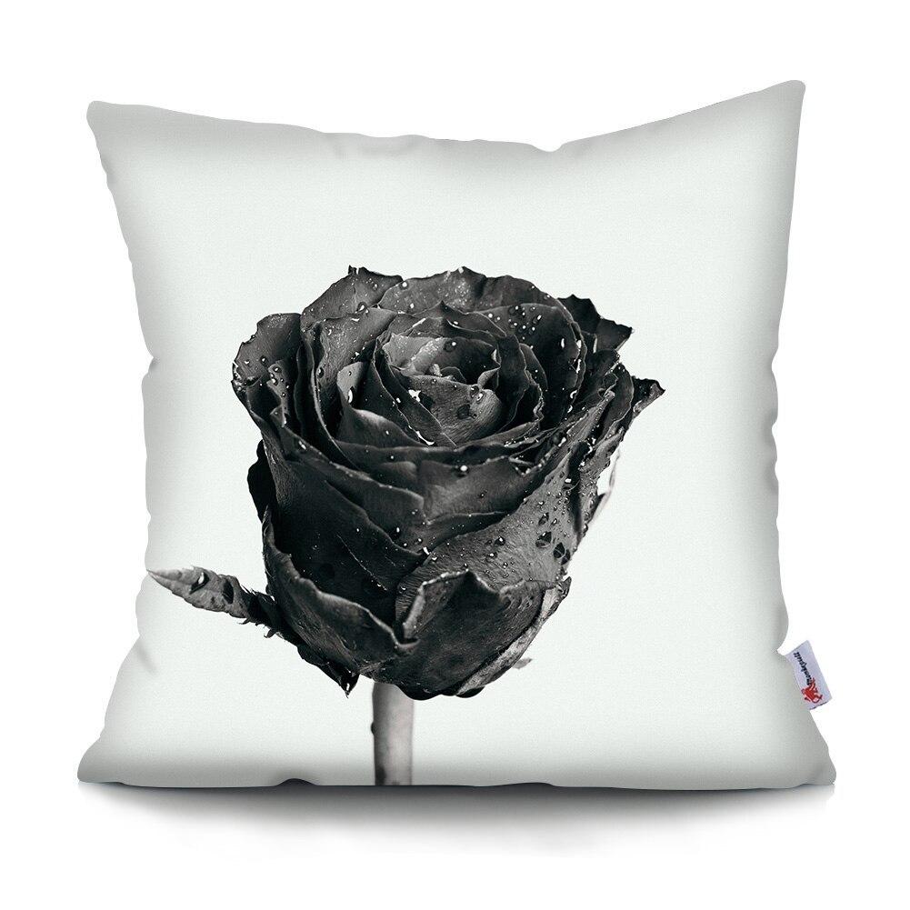 Mote Rose Putetrekk Polyester Print Putetrekk Beautiful Flower Home Decor Putetrekk
