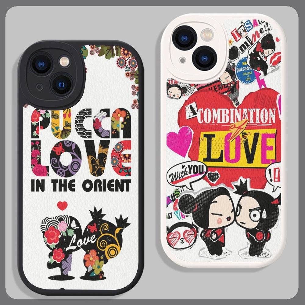 Popular Artifact P-Pucca Phone Cover For iPhone 16 15 14 13 12 11 Pro Max Plus Leather Soft Case