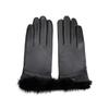 MARJA KURKI Women's Sheepskin Touchscreen Gloves with Rabbit Fur Cuff