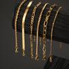 6Pcs Minimalist Gold Color Bracelet Set For Women Boho Retro Thick Twist Cuban Chain Bracelet Trendy Quality Jewelry Party Gifts