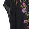 GRACE CONTINENTAL Flower Embroidery French Sleeve Wrinkles Processing One Piece Women Used