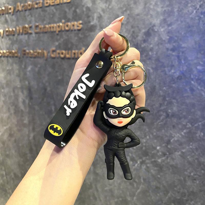 Hot New Batman Keychain Car Pendant Anime Batman Backpack Keychain Film and Television Peripherals Birthday Gift for Friends