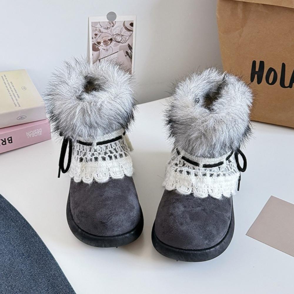 Women's Winter Boots Furry Snow Boots Women's New Winter Fleece Cotton Shoes Women's Ankle Boots Winter Woman Shoes
