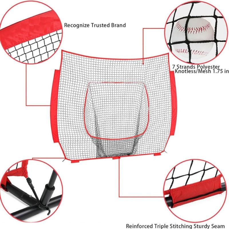 7x7ft Baseball Practice Net Nylon Baseball Replacement Net for Indoor Outdoor Easy Setups Practice Netting Enduring