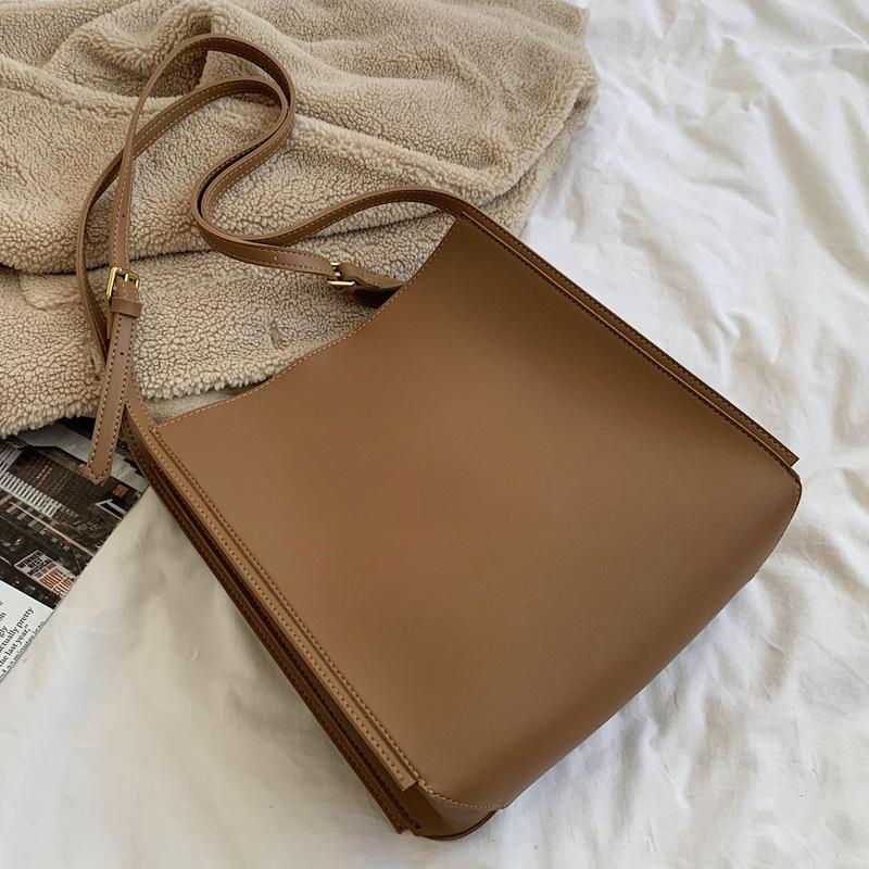 

Качественная женская сумка-тоут через плечо, кожаная сумка-тоут, дизайнерская роскошная сумка-тоут, большая вместимость, однотонная женская сумка-шоппер хаки