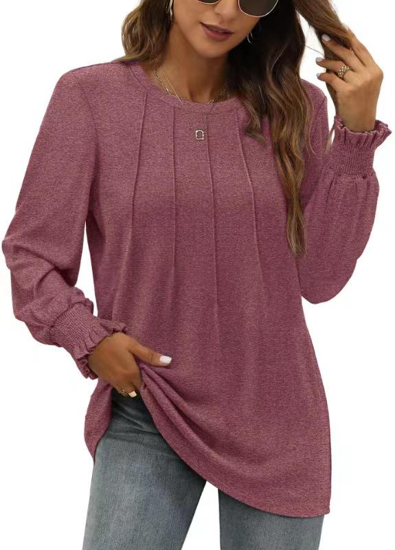 

Plus Size Casual Long Sleeve Women s T-shirt for Fashionable Home Wear 1XL