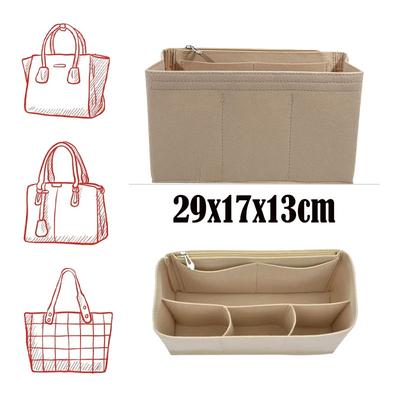 Filz-Einsatz Futterbeutel Organizer Tasche Handtasche Tote Bag Innentasche Langlebig Tragbar Innentasche Handtaschen-Einsatztasche Unterstützung