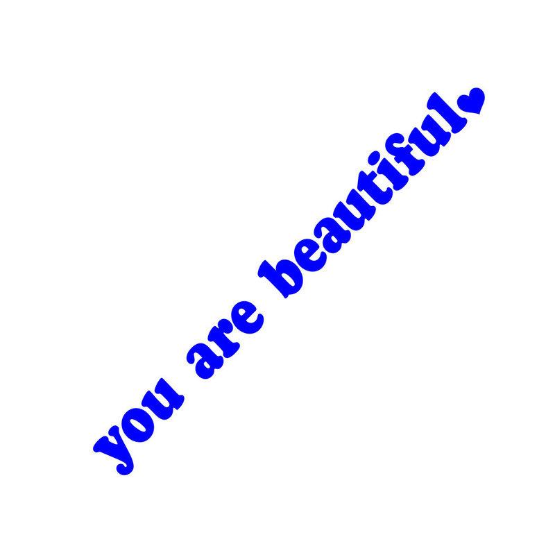 Decorative Car Sticker For Rearview Mirror You Are Beautiful Waterproof Sticker For Cars And Motorcycles car accessories