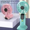 Foldable USB Mini Fan  6 Speeds  Rechargeable  Neck Hanging  Built In Phone Stand  LCD Display  Portable Cooling