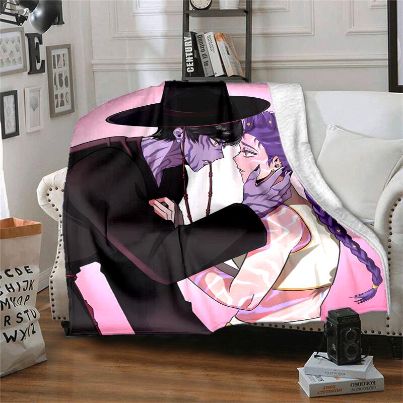 KPOP Hunter Flannel Blanket Soft Warm All-Season Throw, Design for Camping, Car Travel, Hiking Sofa, Bed, Office Perfect Gift for Parties