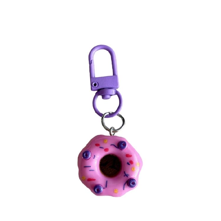 

Resin Doughnuts Keychain Realistic Cream Cake Designs Keyring Accessory For School Bags And Personals Items