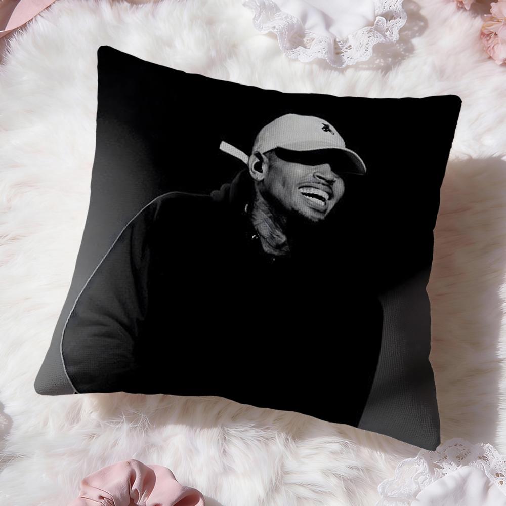 Hot C-Chris Brown Cushion Cover Premium Comfort Reversible Pillow Cove -Two in One Design for Any Room & Car Interior