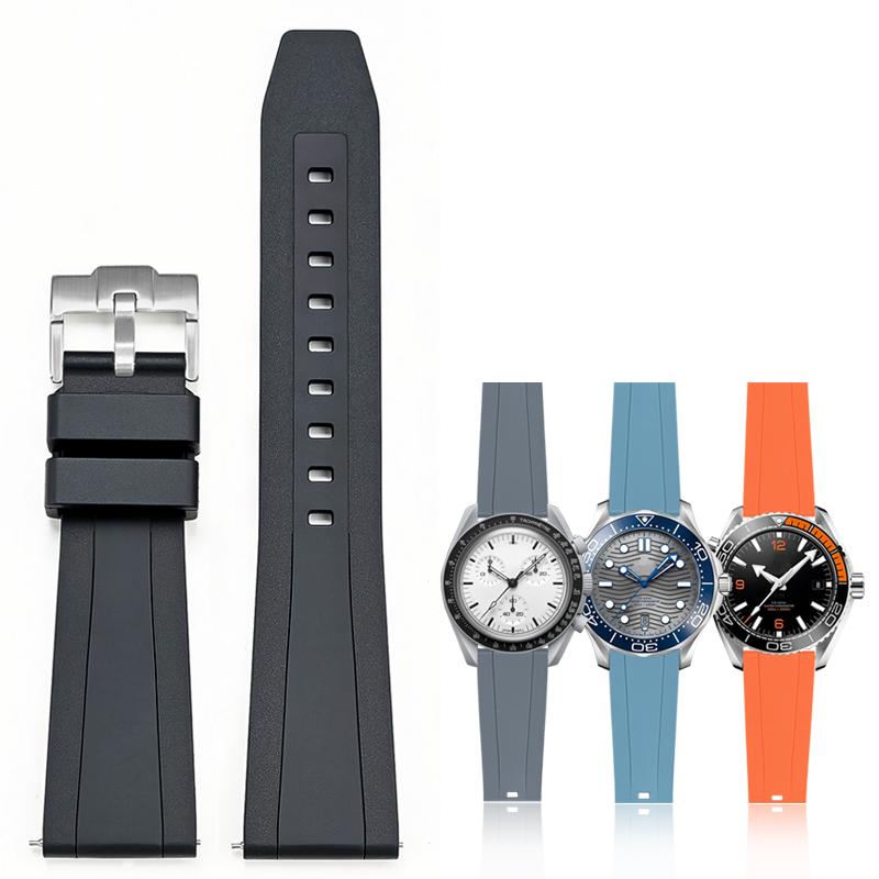 Bracelet de montre en silicone le plus récent pour Samsung Ultra Omega Seiko PROSPEX Panerai 20 mm 22 mm 24 mm Bracelet de montre en caoutchouc à dégagement rapide