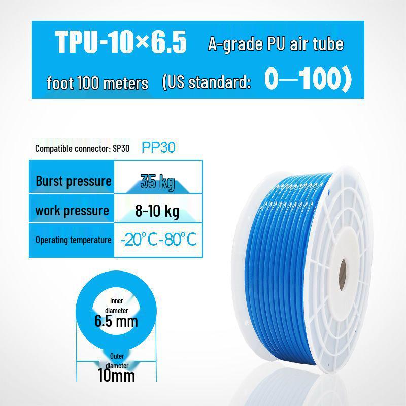 High-Pressure 8MM PU Pneumatic Air Hose for Air Compressors