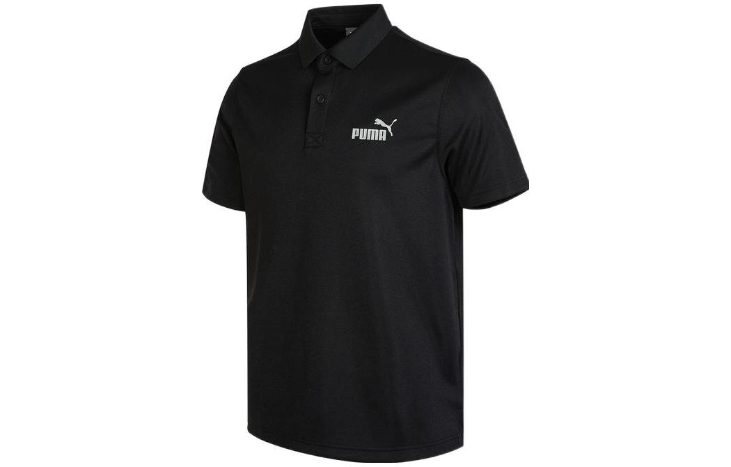 PUMA Polo Shirts Men s Black Polo Collar Moderate Straight Fit 671927-01 S
