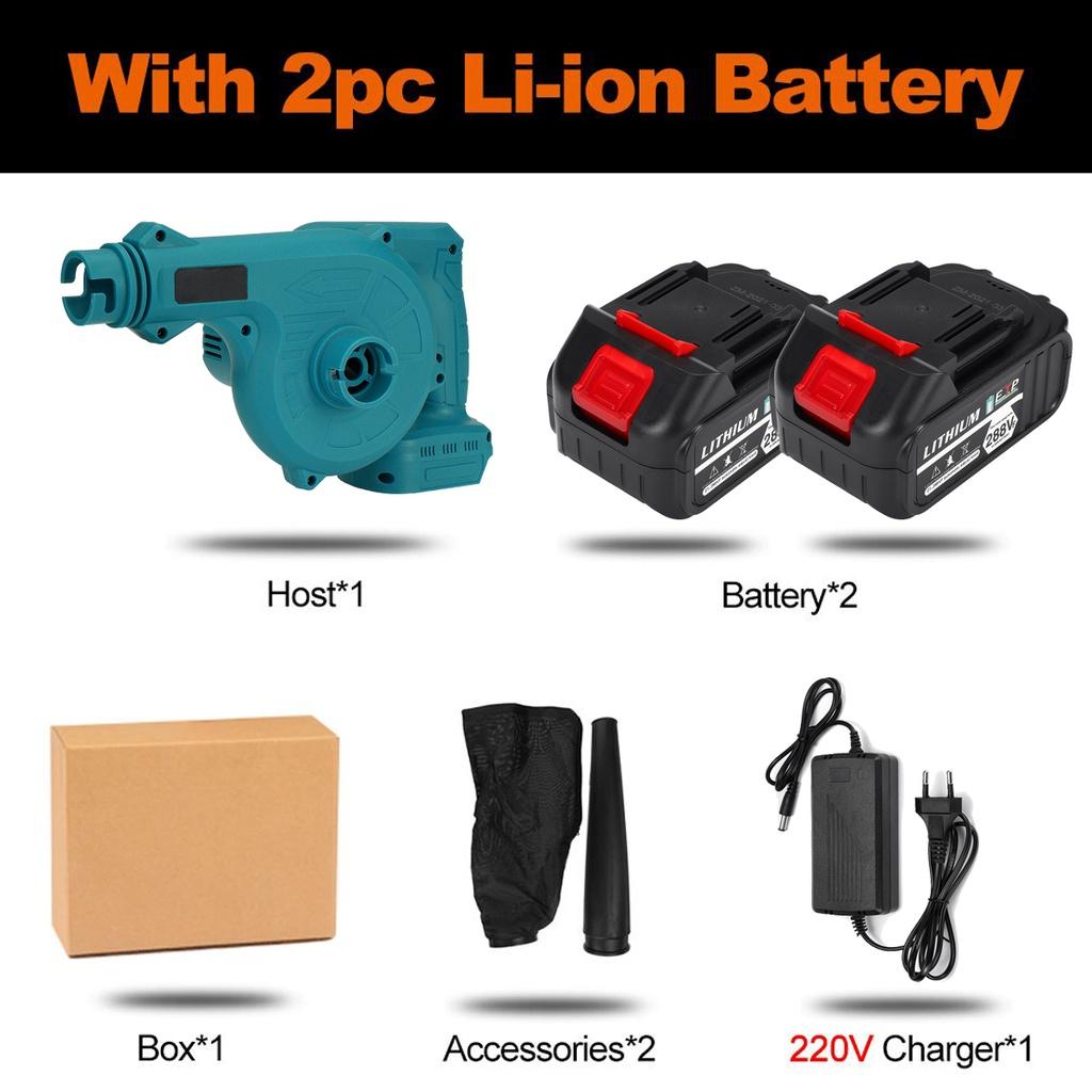 110V/220V 2 IN 1 Air Blower & Suction Dust Cleaner Wireless Blower With 15000mAh Battery100Kpa Vacuum Cleannig Leaf Blower Power Tools 900W