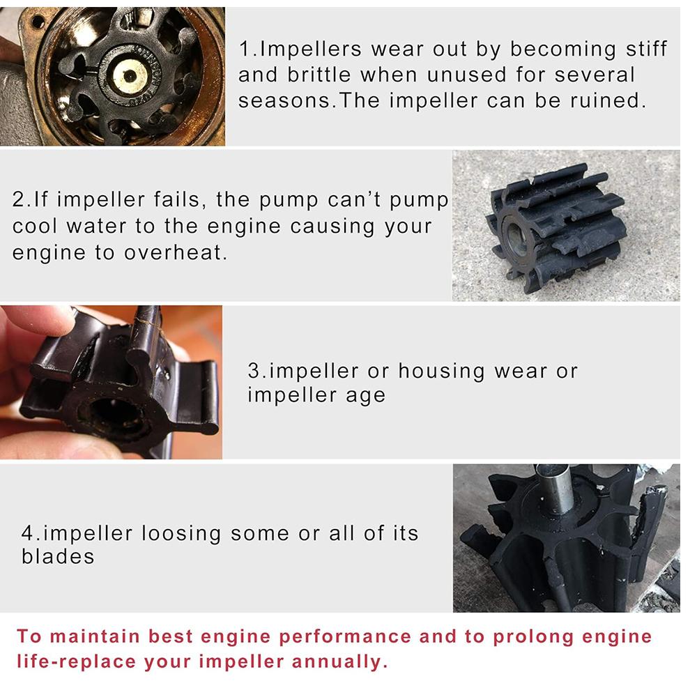 61N-W0078-11 Kit de reparare rotor pompă de apă pentru Yamaha 4 timpi F25 25CP 2 timpi C30 Se potrivește modelelor: 61N-W0078, 61N-W0078-00