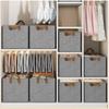 2 PCS Large Capacity Foldable Storage Box Cationic Fabric with Sturdy Steel Frame Support,  Perfect for Storing Clothe Jeans