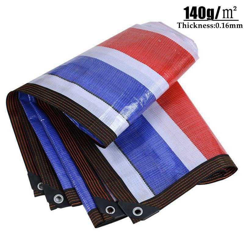 

Stripe Tarpaulin Thicken PE Film Plant Sun Cover Rainproof Cloth Terrace Pets House Windproof Canopy Garden Furniture Clear Tarp 2mx2m