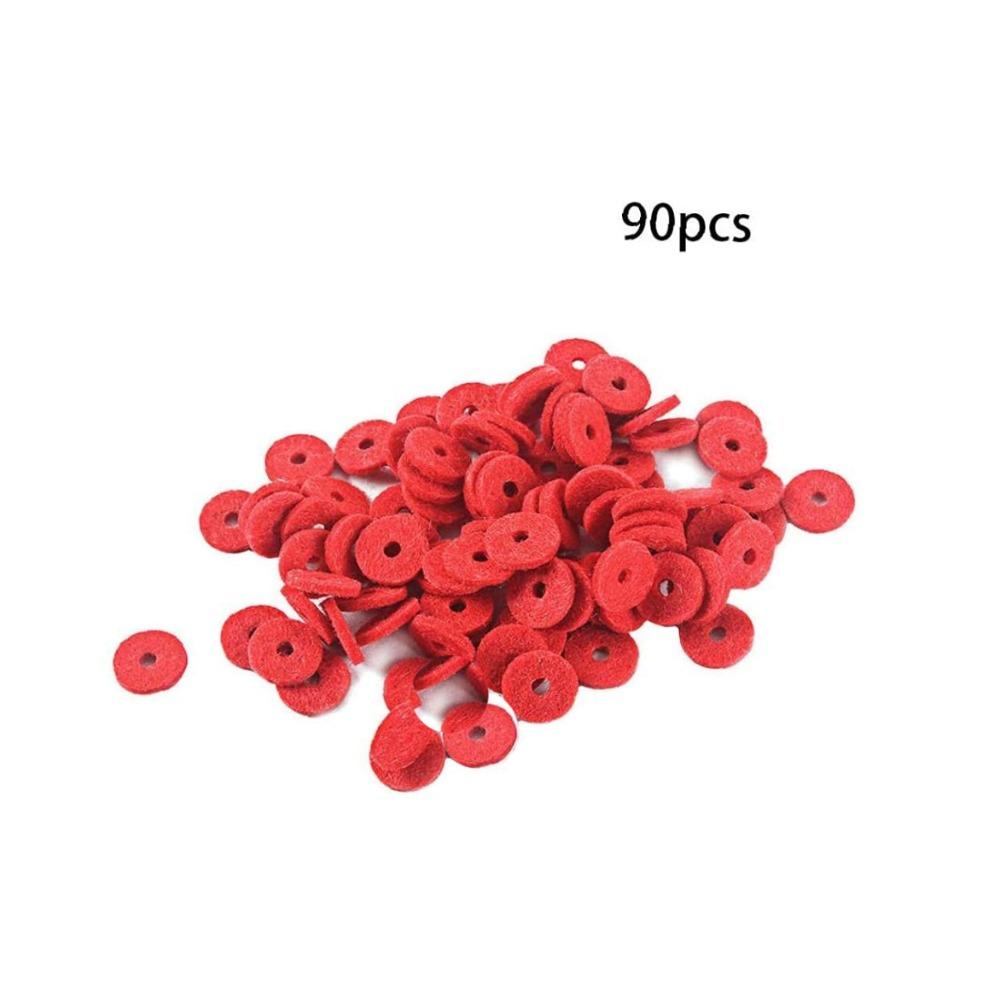 90Pcs 1mm Thicken Piano Front Rail Regulating Piano Keyboard Tuning Felt Ring Pad Keyboard Balance