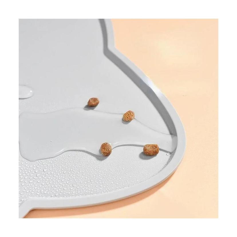 1 Pcs Cat And Dog Meal Mat Pet Silicone Mat Cat Head Type Easy To Clean Anti Overflow Waterproof And Anti Slip Mat