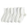 Girls' White Mid-Calf Summer Socks, Thin Japanese JK Style with Lolita Bubble Cuffs