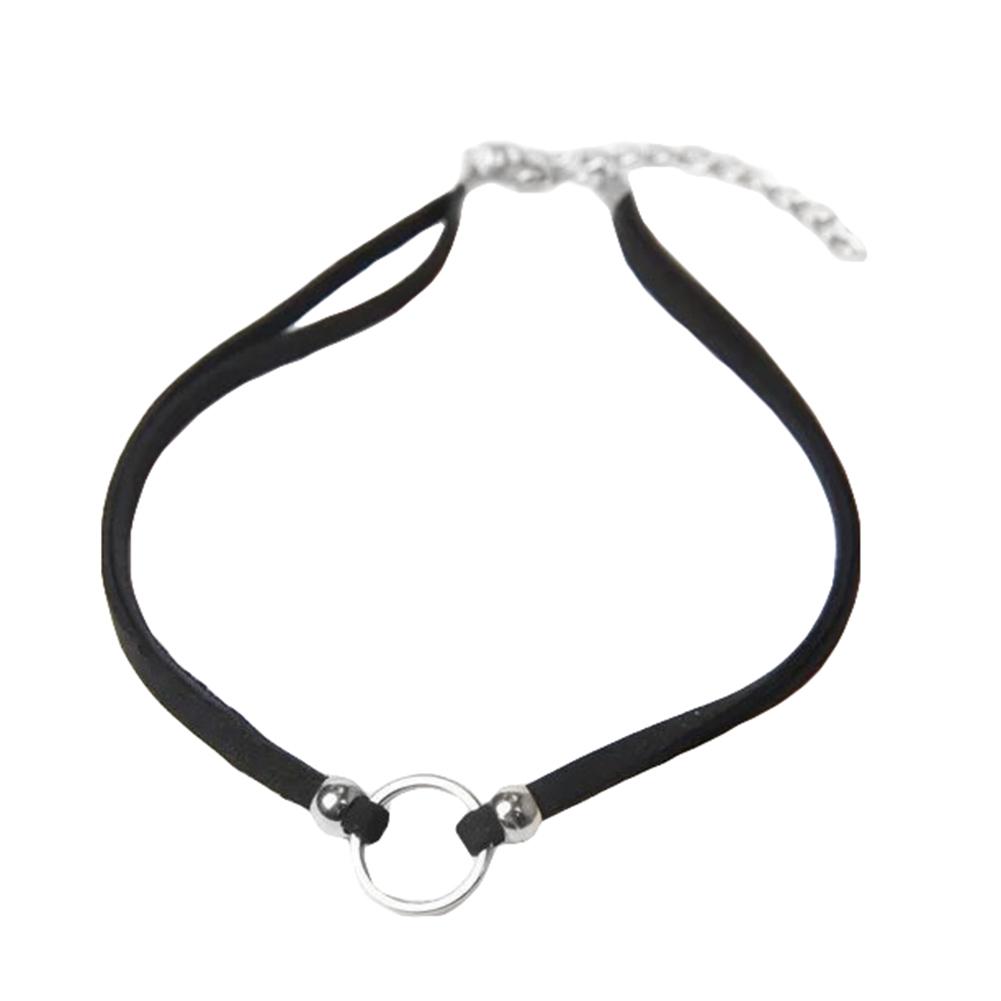 Small Circle Pendant Velvet Collar Choker Necklace Fashion Women Gothic Jewelry
