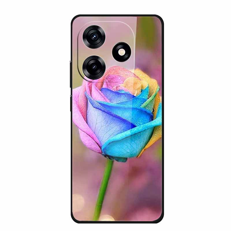 Glass Back Cover For Honor X5c Plus Case Coque Hard Tempered Glass Case For Honor Play 10A X5c Plus Phone Case Cover Soft Bumper