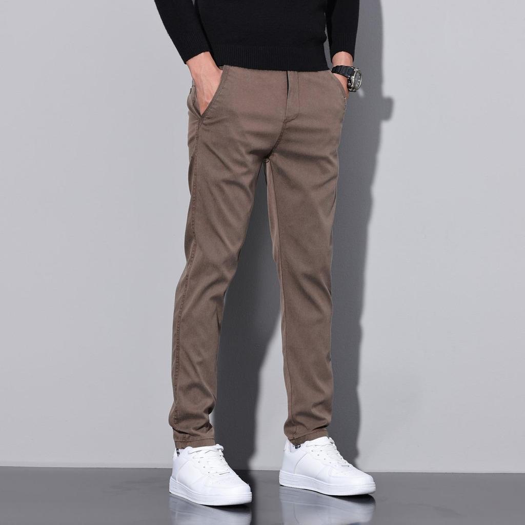 Chaolunbu Men's Slim Korean-Style Casual Pants - Lightly Mature Spring/Autumn Trend Business Suit Pants