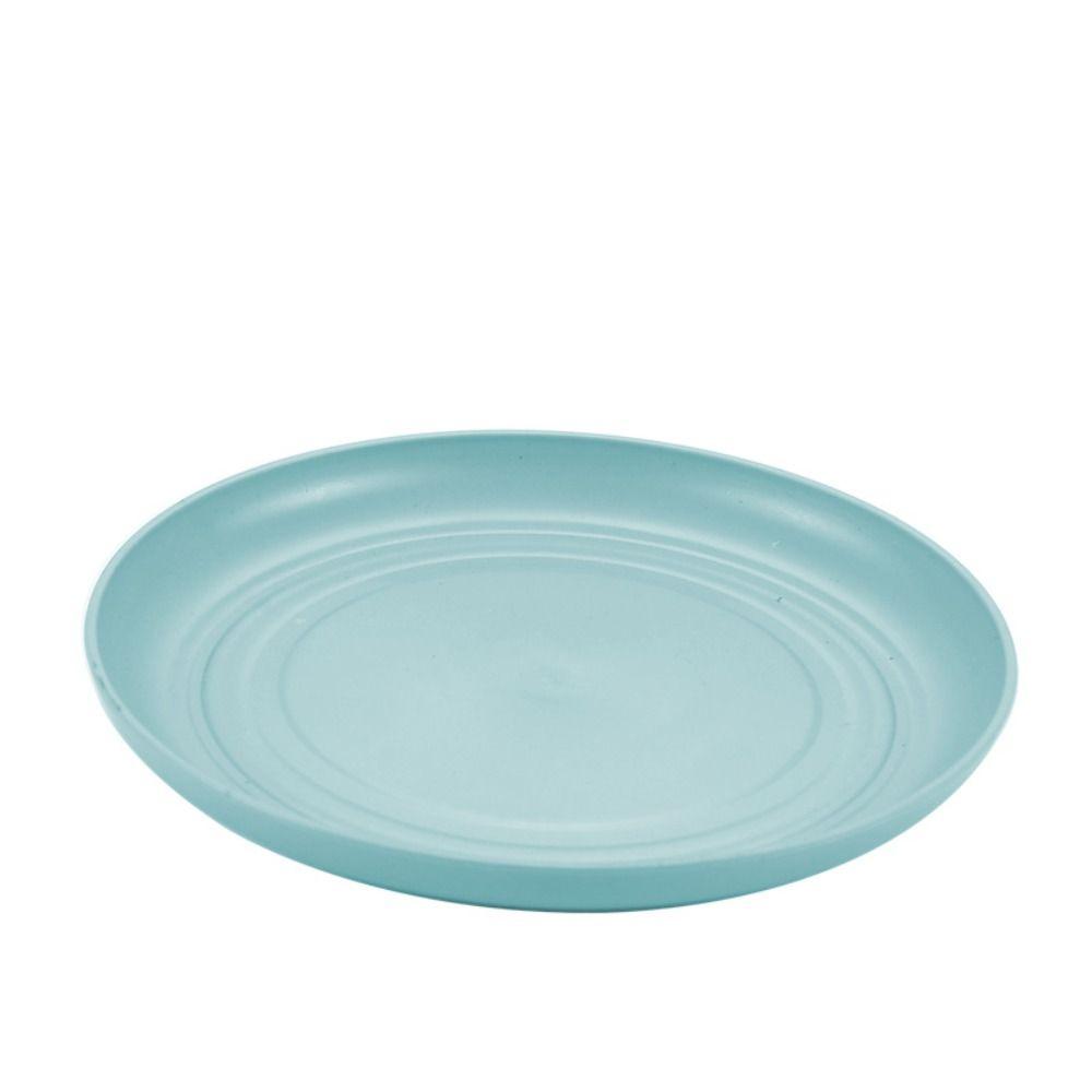 Round Dinner Plates Lightweight Tableware Eco Friendly Wheat Straw Plates  Fruit
