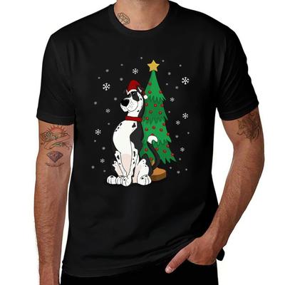 Great Dane Christmas T-Shirt T Shirt Man Casual T Shirt Man Designer T-Shirt