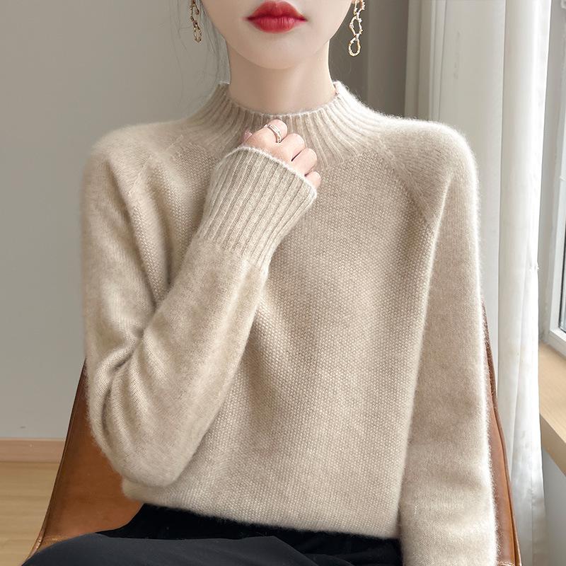 

Женский красный свитер Ankola с полувысоким воротником, прилегающего силуэта, из 100% шерсти, для осени/зимы S (85-100 lbs)