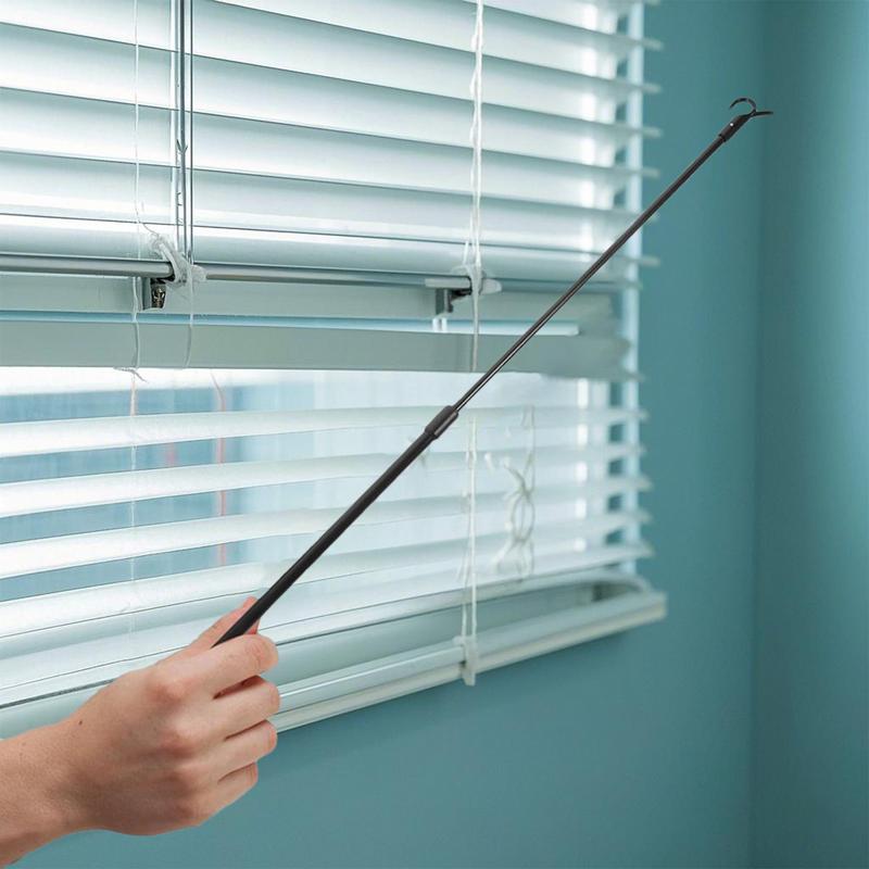 1 unidad 35,7-60 cm Varilla para persiana vertical Varillas telescópicas para tirar de la ventana Abrecortinas para el hogar Barra inclinadora de repuesto con gancho