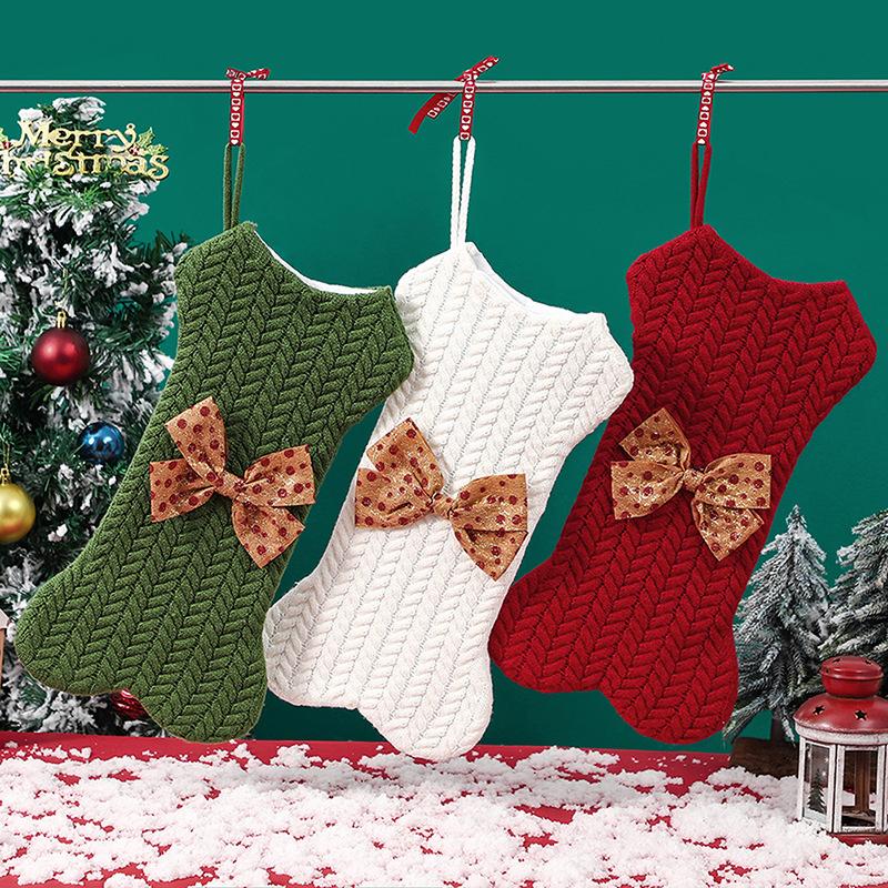 New Arrivals Gift Bags Christmas Large Gift Bags Festive Vibes Knitted Wool Hanging Decorations