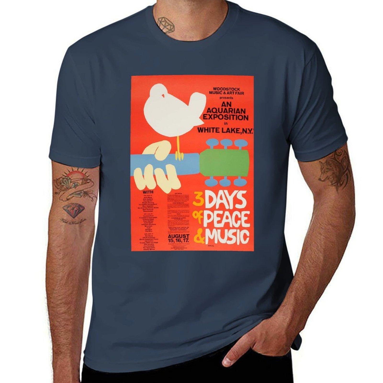 Woodstock 1969 Tshirt Fashion Casual Short Sleeve Tshirt S