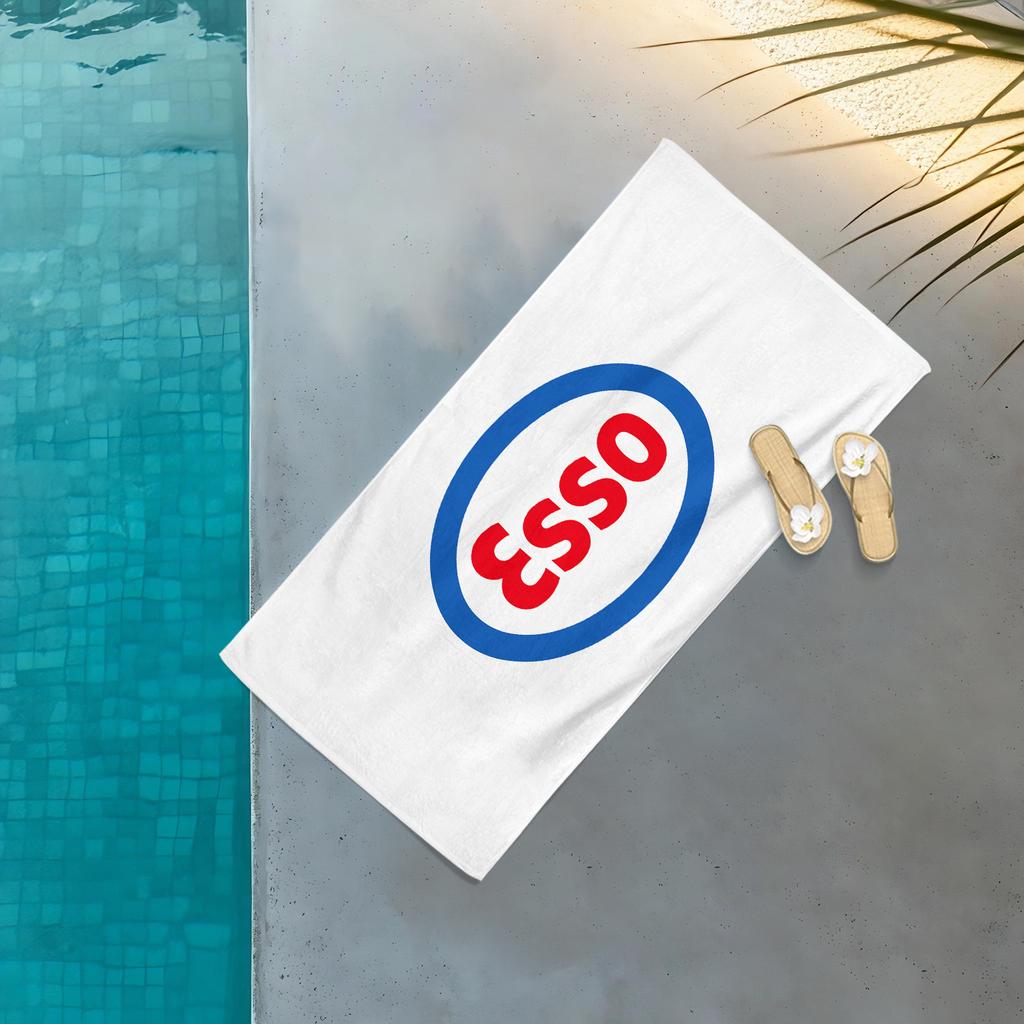 Fashion E-Essos Motor Oil Printed Towel,Quick Drying Beach Towels Are Suitable For Swimming Pools Camping Yoga And The Gym