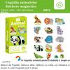 2-in-1 Educational Magnetic Set: 26 Letters + 16 Animals, Cardboard Magnets, Multicolor – Magnetic Puzzle for Kids Ages 3-6, Ideal for Early Learning