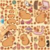 Spielzeugpuzzle Aufkleber Cartoon Capybara Gesicht machen Aufkleber Handarbeit Wasserdicht Wiederverwendbarer Aufkleber
