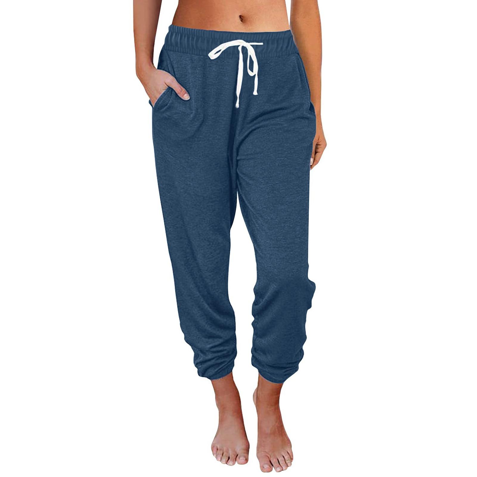 Женские однотонные повседневные джоггеры — фото 8