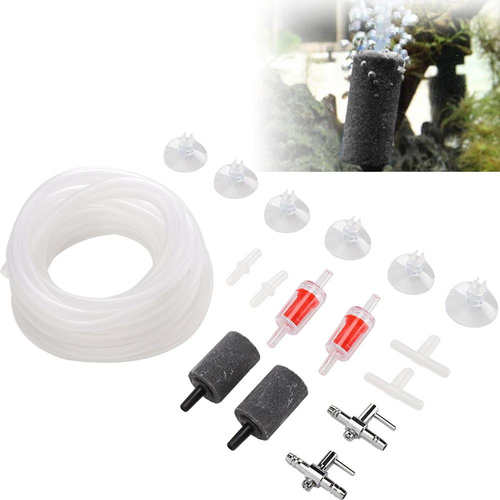 Aquarium Air Pump Fittings Fish Tank Oxygen Compressor Accessories 3 Way Straight Direct Link for 4mm PipeKit