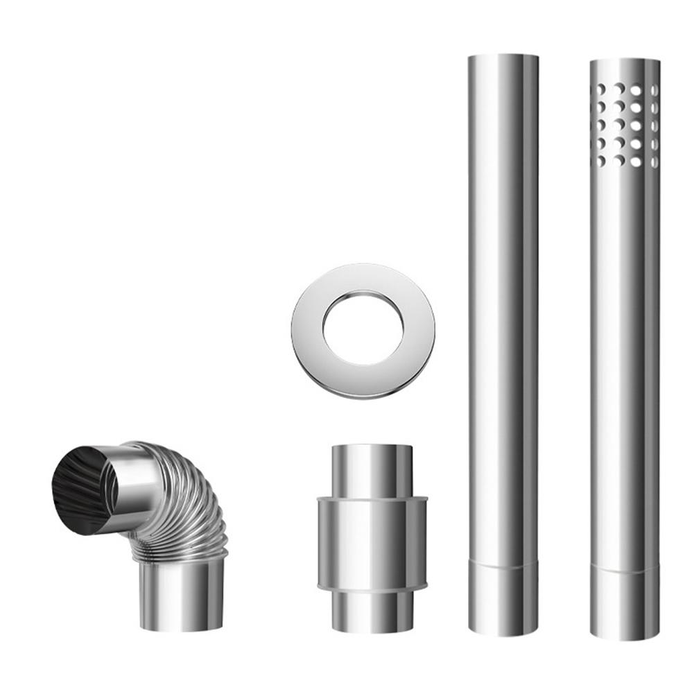 DIY Installation Friendly Stainless Steel Flue Stove Pipe Kit Designed to Prevent Backdrafts and Enhance Functionality