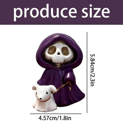Statua Szkieletu Dekoracja Domu na Halloween Materiały Żywiczne Przechowywanie Odpowiednie do Salonu Ogrodu Imprez