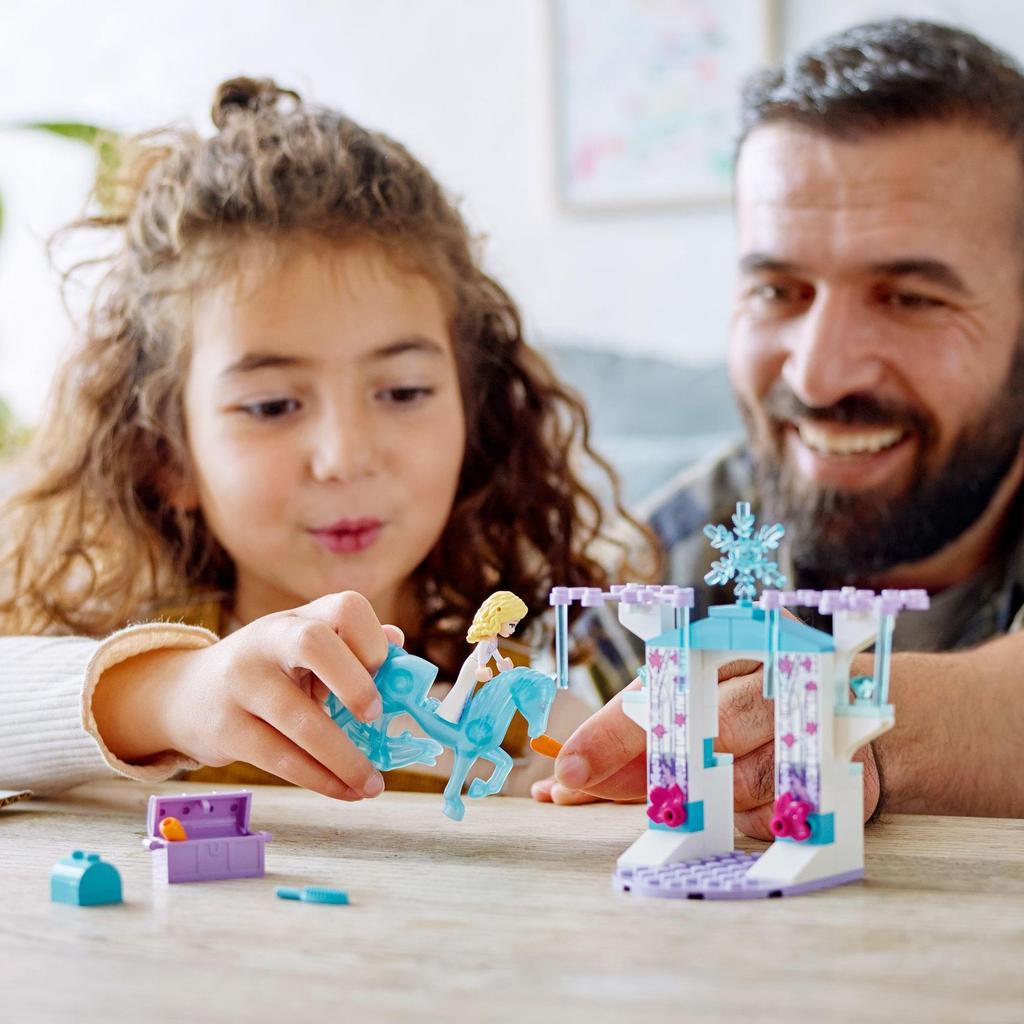 LEGO Disney Princess Elsa and Nokk's Ice Stable 43209, Toy, Building Blocks, Gift, Doll, Princess, Animal, Girls, Ages 4 and Up