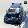 POPRACE 1:64 Rocket Rabbit Civic EG6 Chrome Blue alloy car model 206