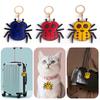 Cartoon Spider Leather Keychain Pendant Creative Spider-Shaped Card Holder Access Card Protective Cover Cute Key And Bag Decoration for Bags Backpacks