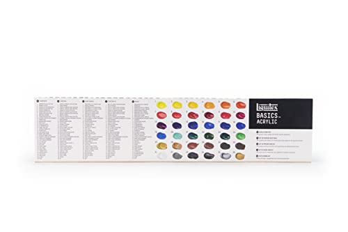 Liquitex Basics Acrylic Paints, 36-Color Set, 22ml