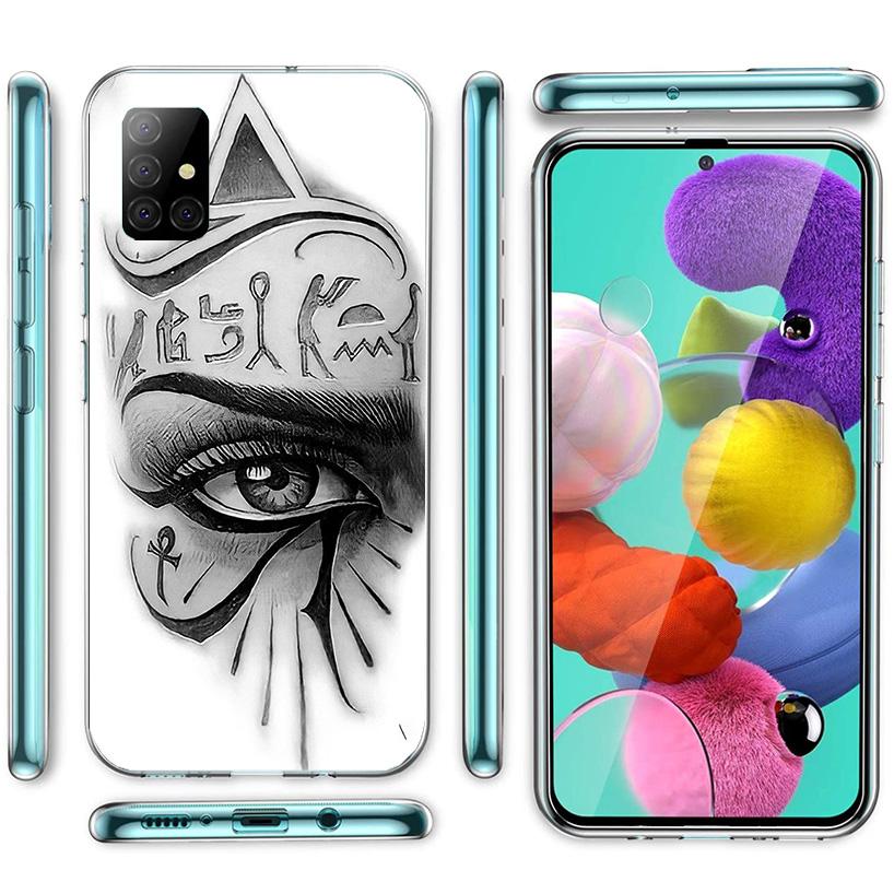 Sacred Eye of Horus Egypt Fresco Phone Case For Samsung Galaxy A52 A32 A22 A12 A51 A31 A50S A30S A20S A10S Note 20 Ultra 10 Plus